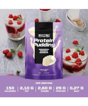 Scitec nutrition protein pudding - delicious High-Protein Dessert - gluten -free - palm oil -free - perfect snack or enjoyment after the meal - Panna Cotta - 400 g - Buy Online on GoSupps.com