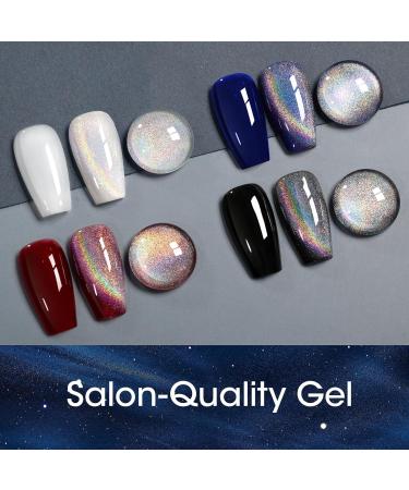Gellen Cat Eye Gel Nail Polish - 18ml Rainbow Glitter UV Gel for Stunning Magnetic Nail Art | Reflective Holographic Effects - Buy Online on GoSupps.com
