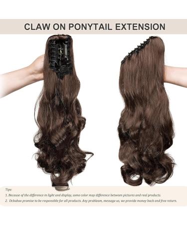 Dcbaboo Ponytail Extension Curly 18inch Claw Clip in Ponytail Hair Extensions Long Wavy Synthetic Pony tails Natural Wave One Piece Hairpiece Fake Ponytail for Women Ash Brown 18 inch 140g Ash Brown - Buy Online on GoSupps.com
