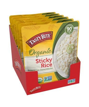 Tasty Bite Organic Sticky White Rice - Ready to Eat 8.8 oz (Pack of 6) | Microwaveable & Delicious - Buy Online on GoSupps.com