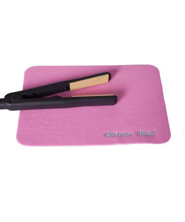 Extreme Heat Protection Safety Flat Mat for GHD Hair Straighteners and Tongs etc (Pink)