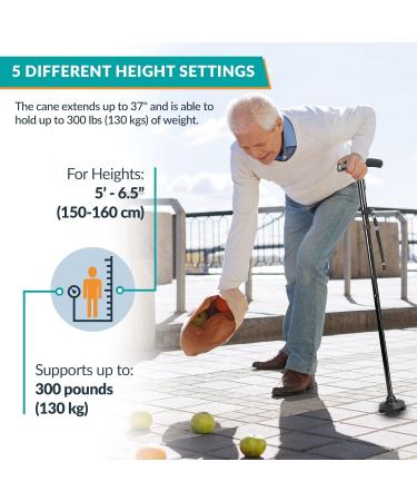 MEDca Folding Cane with Led Light for Men and Women - 37 Inches - Buy Online on GoSupps.com