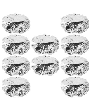 Angoily Lot de 10 Bonnets de Coiffure en Aluminium Argent Isolation Thermique lastiques Taille Unique Bonnet de Protection Thermique pour Cheveux Protection Chaleur pour Coloration