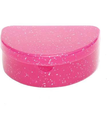Slim Orthodontic Dental Case - Colour & Glitter Choices for Retainers Bleaching Trays Dentures & More (Glitter Pink) - Buy Online on GoSupps.com