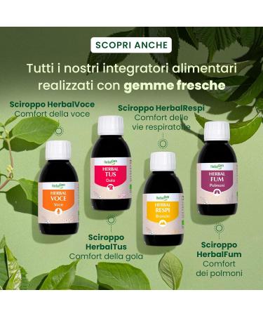  Herbalgem HerbalGem Siroppo Herbal Respi Recipe Traditional Pioppo Black Pine Mugo 150 ml for Adults and Children - Buy Online on GoSupps.com