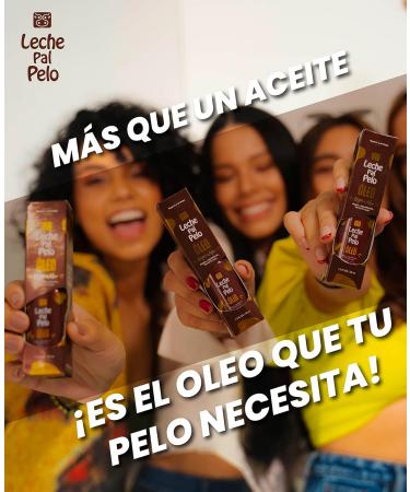Leche Pal Pelo Oleo Hair Oil Treatment with Argan, Macadamia, Coconut & Shea Butter - Repair Serum for Frizzy & Damaged Hair - 1.2 fl. oz - Buy Online on GoSupps.com