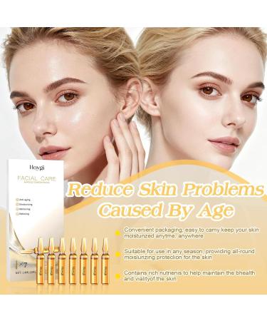 Henjunu Hyaluron serum ampoules face 7 x 2 ml + hyaluron mask 6 pieces serum ampoules for the face hyaluron hydrogel mask ampoule concentrates facial care suitable for all skin types G06 - Buy Online on GoSupps.com