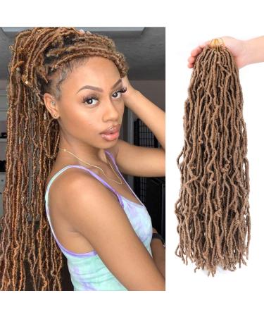 Soft Locs Crochet Hair 24 Inch Crochet Braid for Black Women, New Faux Locs for Distressed Locs, Natural Pre Looped Butterfly Style Hair (24Inch, 1Pack, #27) 24 Inch (Pack of 1) #27