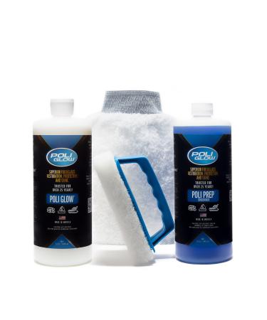 Poli Glow Basic Kit  Complete Fiberglass Restorer for Boats and RVs and More. Everything Needed for a 25-Foot Boat or RV.