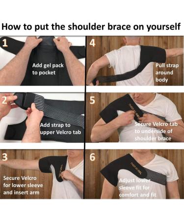 TherX Shoulder Brace with Reusable Gel Ice Pack Pain Relief for Rotator Cuff, Arthritis & Frozen Shoulder | Sling Support Wrap for Injuries Hot & Cold Therapy - Buy Online on GoSupps.com
