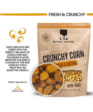 Natural Cravings Roasted & Salted Crunchy Corn Nuts 16 oz - 2 Pack - Buy Online on GoSupps.com