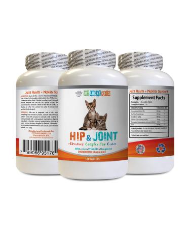MY LUCKY PETS LLC cat Mobility aid - CAT Hip and Joint Complex - Increase Mobility and Reduce Joint Stiffness - Immune Support - Vet Approved - cat glucosamine Treats - 1 Bottle (120 Tabs)