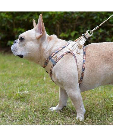 Doramio Dog Harness for Small Dogs | Reflective & Breathable Step-In Leash | Anti-Train Safety Dishes for Dogs & Cats - Beige XL - Buy Online on GoSupps.com