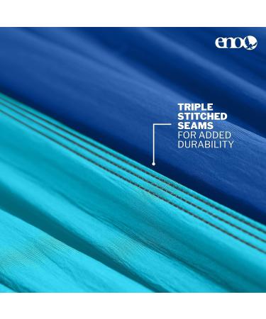 ENO DoubleNest Hammock - Lightweight & Portable 2 Person Hammock for Camping, Hiking, and Travel - Aqua/Sapphire/Amber - Buy Online on GoSupps.com