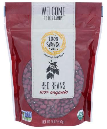 1000 Springs Mill Organic Red Beans, 16 OZ 1 Pound (Pack of 1)