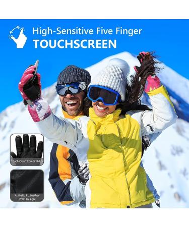 Odtmger Ski Gloves: Warmest Waterproof & Breathable Snow Gear for Men Women & Kids - Perfect for Cold Weather Outdoor Fun! - Buy Online on GoSupps.com
