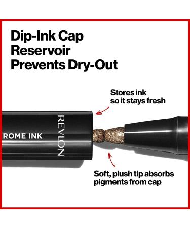 Revlon So Fierce! Chrome Ink Liquid Eyeliner 901 Gunmetal - Longlasting Metallic Pen Liner - 0.03 oz - Buy Online on GoSupps.com