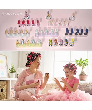 MISSELF Nail Stand Set - 2 Metal Pink Stands with Magnetic Crystal Base, Perfect for Press Ons & Nail Art Practice - Buy Online on GoSupps.com