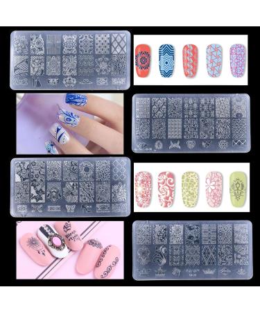Niceneeded Nail Art Stamping Kit | 5-Piece Flower Templates for DIY Manicure | Perfect for Creative Nail Art | International Shipping Available - Buy Online on GoSupps.com