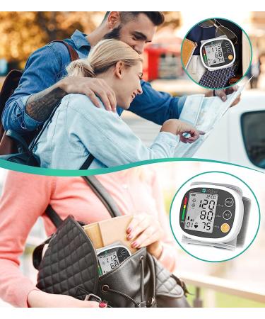 Wrist Blood Pressure Monitor | Rechargeable BP Machine with Memory & Voice Broadcast | Adjustable 57.7in Circumference | Large LCD | Home Use | Black+White - Buy Online on GoSupps.com