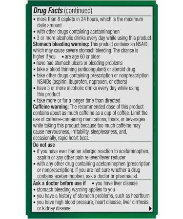 Excedrin Extra Strong Caplets 24 Count - Fast Relief for Headaches and Migraines - Buy Online on GoSupps.com