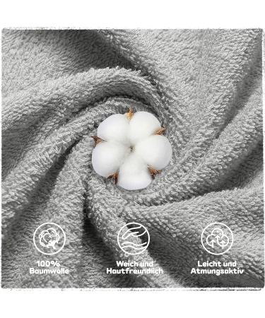 Yosemy 100% Cotton Hooded Baby Towel Poncho - Soft & Absorbent Bathing Towel for Children 0-3 Years - Light Gray Elephant Design - Buy Online on GoSupps.com