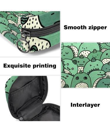 Dinosaur Period Bag | Menstrual Cup Pouch & Storage Organizer for Sanitary Napkins | Multicolored 08 - Buy Online on GoSupps.com