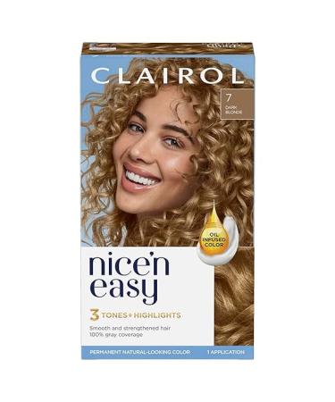 Clairol Nice'n Easy Permanent Hair Dye  7 Dark Blonde Hair Color  Pack of 1 7 Dark Blonde 6.26 Fl Oz (Pack of 1)