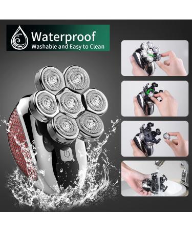 Buy Glatens Electric Razor Men 7D - 5 in 1 Waterproof Rotary Shaver & Grooming Set | JK1800 - Buy Online on GoSupps.com