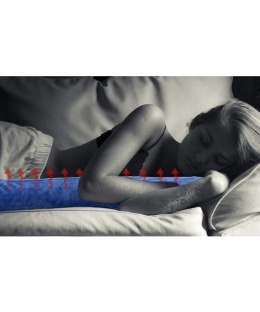 Long Hot Water Bottle with Cover for Neck Shoulder & Stomach 80cm / 2.5L Blue | Comfort & Relief - Buy Online on GoSupps.com