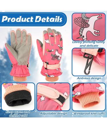 Newcotte Kids Snow Gloves - 2 Pairs Winter Ski Gloves for 6-12 Years Old - Waterproof & Warm Outdoor Sports Gloves (Unicorn) - Buy Online on GoSupps.com