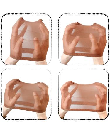 Wig Caps Dark Brown for Lace Front Wigs - 6 Pack Nylon Mesh Stocking Wig Caps for Women - Buy Online on GoSupps.com