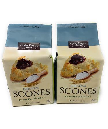 Sticky Fingers Scone Mix (Pack of 2) 1 lb Bags  All Natural Scone Baking Mix (Original)