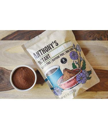 Anthony's Instant Chicory Root 8 oz - Gluten Free, Caffeine Free, Non GMO Coffee Alternative - Buy Online on GoSupps.com