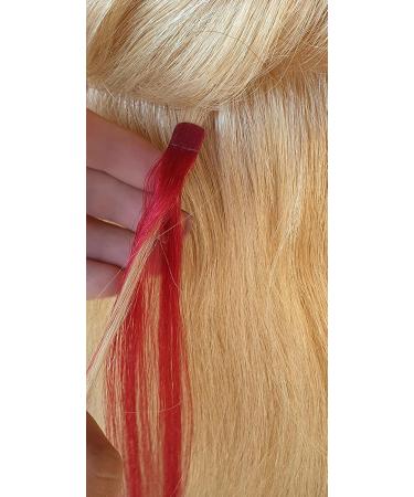 Hair2Heart Premium Mini Tape Extensions - 36 Real Hair Tapes 60cm 8/03 Light Blonde Natural Gold & #8 Light Brown - Buy Online on GoSupps.com