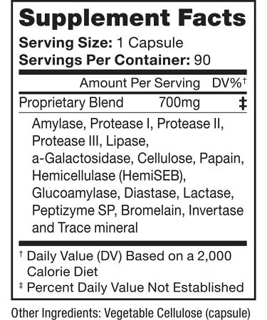 Sunfood Digestive Enzymes 700 mg - 90 Vegi Caps for Optimal Digestion & Gut Health - Buy Online on GoSupps.com