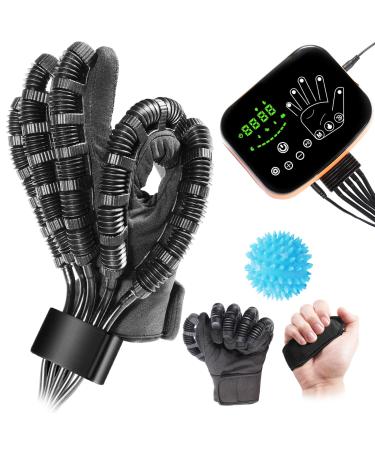 Leleyo G109 rehabilitation robots glove for stroke hand robotic gloves with heating function for stroke patients finger and hand function rehabilitation trainer(Left hand Medium) Medium Left Hand