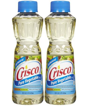 Crisco Pure Vegetable Oil, 16 Fl Oz (Pack of 2)