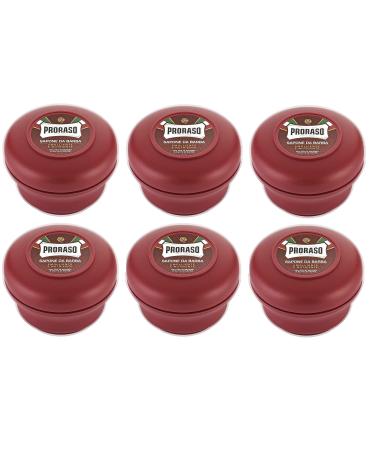 Proraso Pack 6 PRORASO Red Nourish Shaving Soap Proraso Shaving Soap Nourish tiegel 150 ML