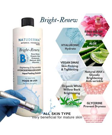 Natuderma Hydrodermabrasion Solution - Aqua Peeling Serum - Set of 3 (16 oz each) - MADE IN USA - Buy Online on GoSupps.com