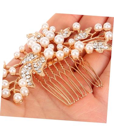 Ipetboom Accessories Bridal Hair Side Comb Hair Accessories for Women Pearl Hair Side Hair Comb Women Hair Accessories Wedding Hair Accessories for Bridal Headgear Bride Rhinestones - Buy Online on GoSupps.com