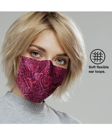 NU R Paisley 3 Ply Disposable Face Mask with Filter Layer and Elastic Earloop - 10 pcs | Retail Sealed Bags | PAISLEY-013 - Buy Online on GoSupps.com