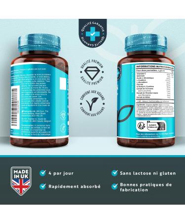 L-Glutathione 240 mg - 120 High Dose Vegan Capsules - Antioxidant with NAC Vitamin C Selenium Turmeric and Milk Thistle - Contributes to the Maintenance of a Normal Immune System Nutravita - Buy Online on GoSupps.com