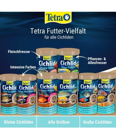 Tetra Cichlid Sticks - Premium Fish Feed for Cichlids & Large Ornamental Fish | 320g (1L) Floatable Feeding Sticks - Buy Online on GoSupps.com