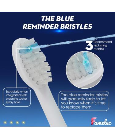 Buy Waterpik Sonic Fusion 2.0 Replacement Toothbrush Heads - SF-01 SF-02 Compatible Pack of 8 - Black & White - Buy Online on GoSupps.com