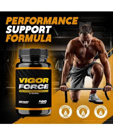NutraRize Vigor Force for Men High Performance Male Capsules All Natural Dietary Supplement for Overall Health and Wellness Official Pills 50 Review (60 Capsules) - Buy Online on GoSupps.com