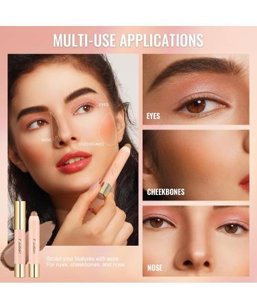 Oulac Contour Stick - Multi-Use Cream Makeup Vegan & Cruelty-Free Matte Finish No Caking C1 Raw Umber - Buy Online on GoSupps.com