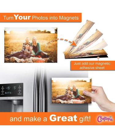Craftopia 8 x 10 Magnetic Sheet Pack of 25 - Flexible Magnets with Adhesive Backing for Crafts | Premium Quality - Buy Online on GoSupps.com