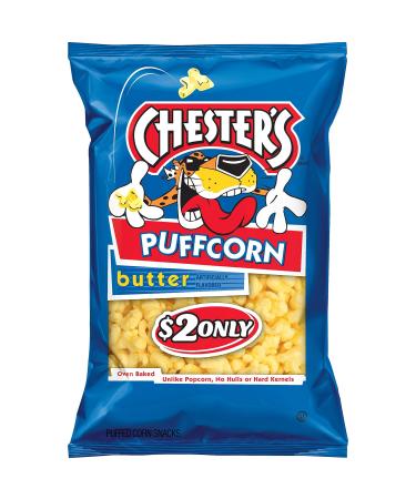Chester's Puffcorn Butter Puffed Corn Snacks, 3.5 Oz (1 bag) - SET OF 4
