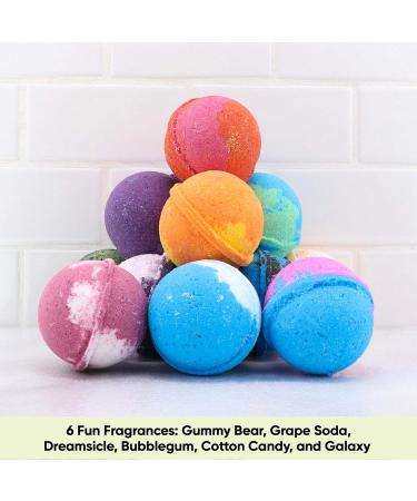 Sky Organics Kids Bath Bombs Gift Set - 12 Jumbo Fizzies with Surprise Toys - USA Made Fun Bath Fizzy Set - Buy Online on GoSupps.com